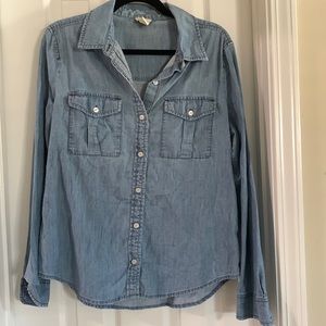 Forever 21 Button Up Denim Shirt